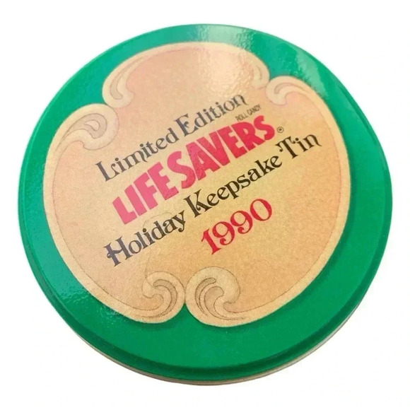 Vintage 1990 Life Savers Holiday Tin "Memories Made Sweeter" LE Limited Edition - Picture 2 of 8